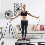 1Pc Vibration Exercise Machine With Resistant Bands Remote Control Whole Body Vibration Platform Workout Equipment Home Fitness Training Equipment For Weight Loss Fat Burner