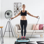 1Pc Vibration Exercise Machine With Resistant Bands Remote Control Whole Body Vibration Platform Workout Equipment Home Fitness Training Equipment For Weight Loss Fat Burner